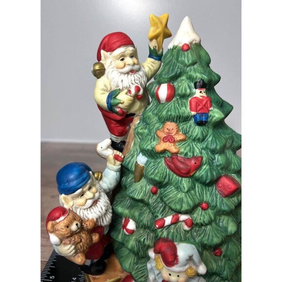 HollyTree Musical Christmas Tree With Elves Holiday Decor - Picture 2 of 7